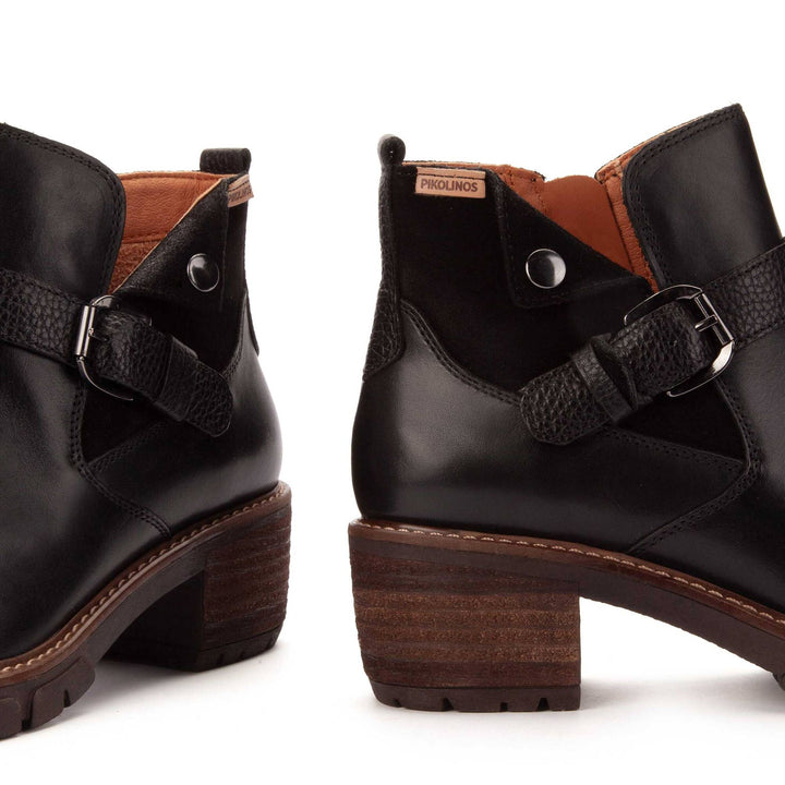 pikolinos san sebastia side zip buckle women's | black