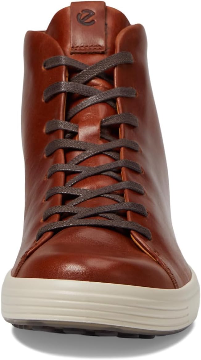 ecco soft 7 premier high top men's | cognac