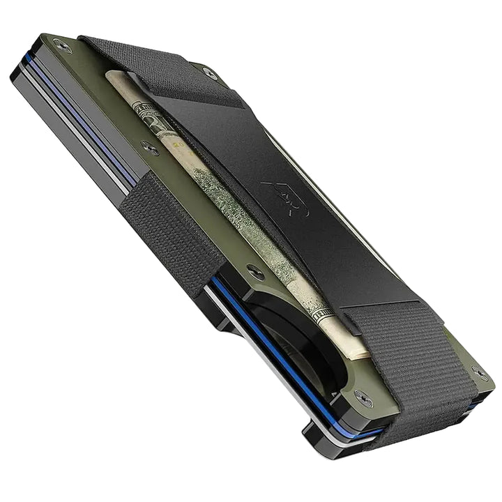ridge wallet - cash strap | matte olive titanium