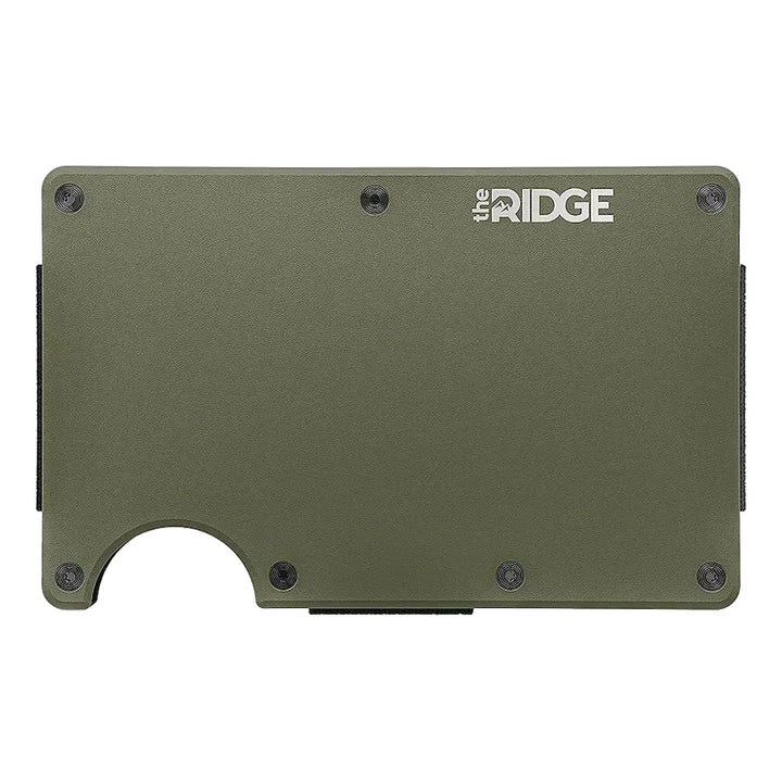 ridge wallet - cash strap | matte olive titanium
