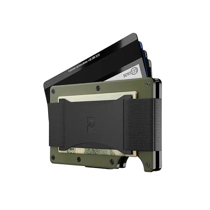 ridge wallet - cash strap | matte olive titanium