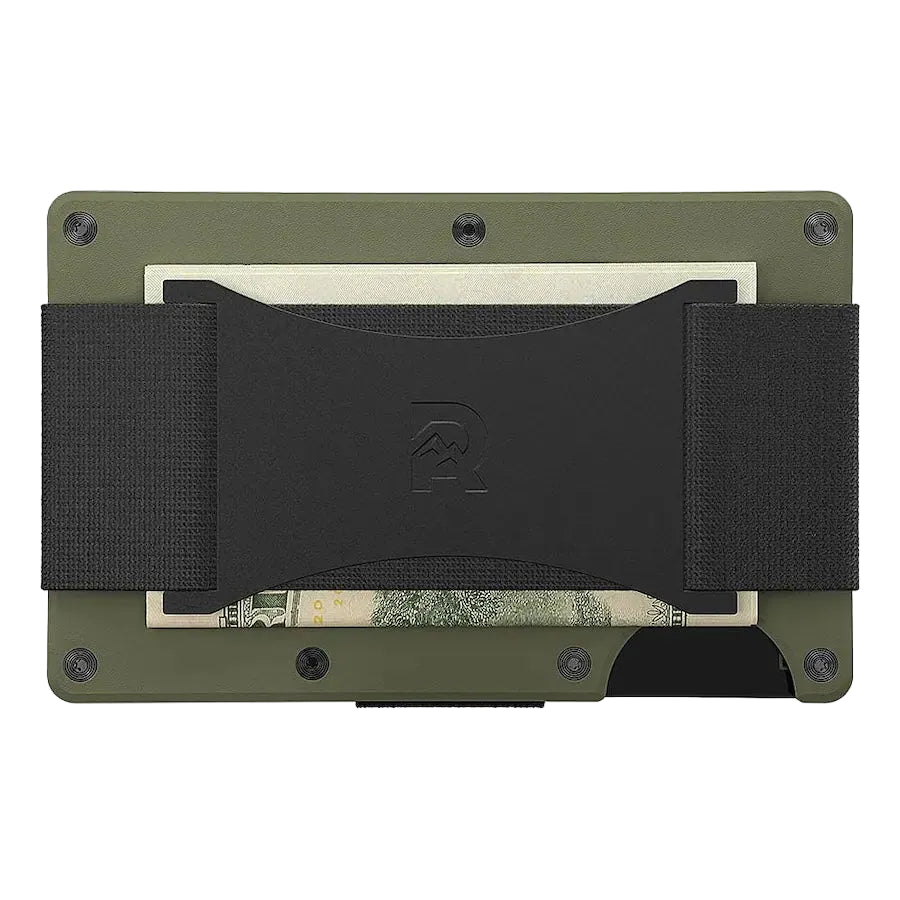 ridge wallet - cash strap | matte olive titanium