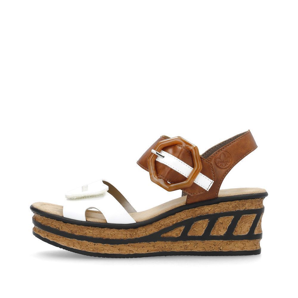 rieker rose 76 women's | white/brown