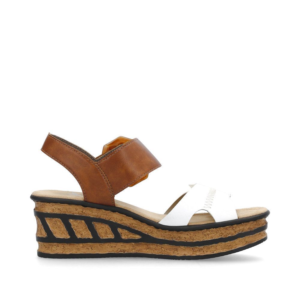 rieker rose 76 women's | white/brown