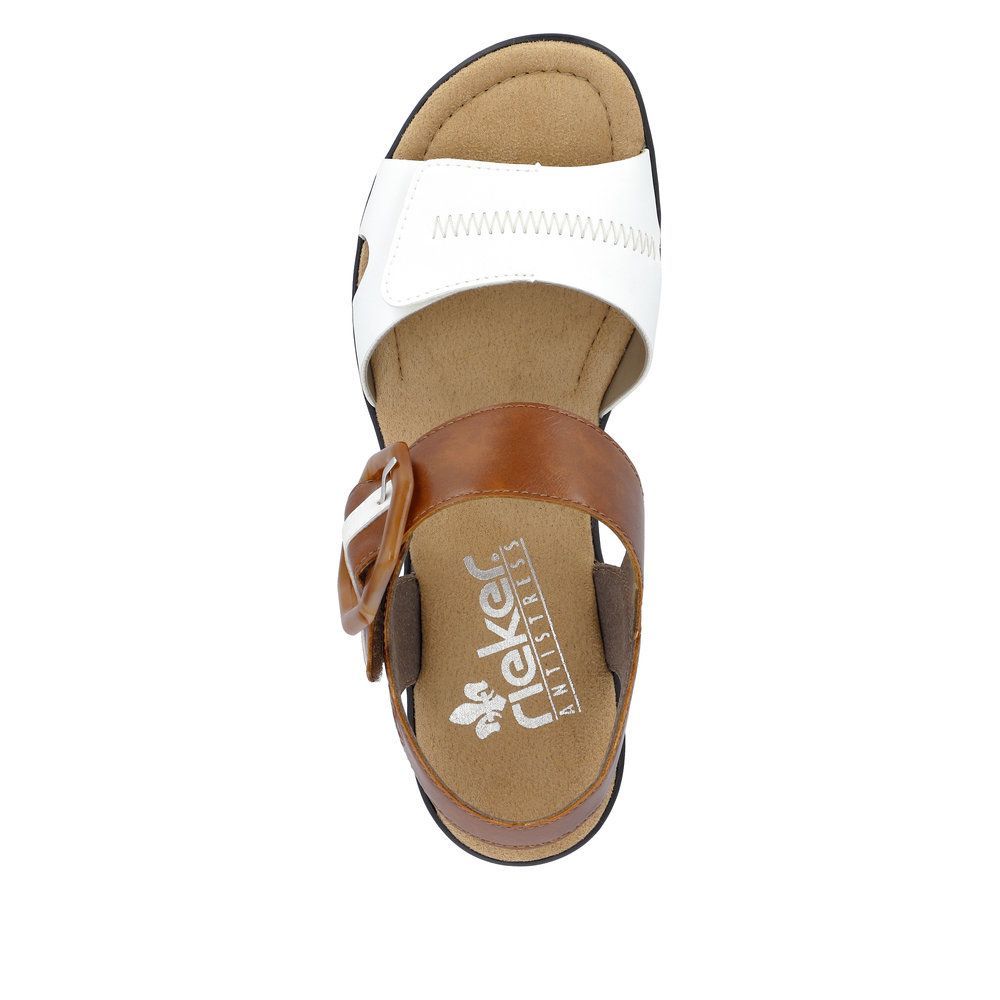 rieker rose 76 women's | white/brown
