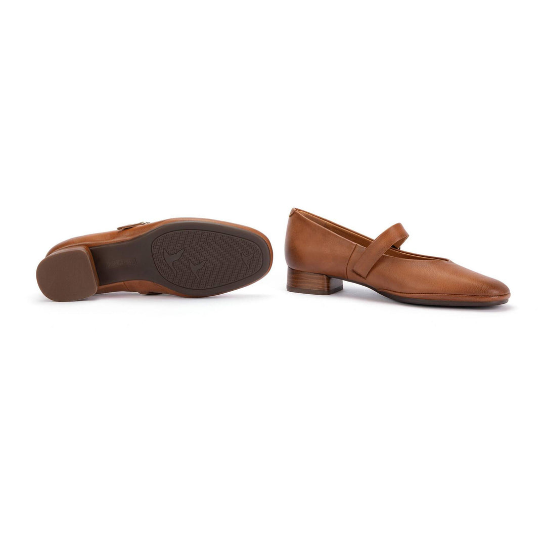 pikolinos ubeda mary jane heeled ballet women's | brandy