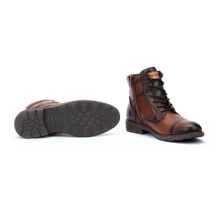 pikolinos york side zip laceup boot men's | cuero