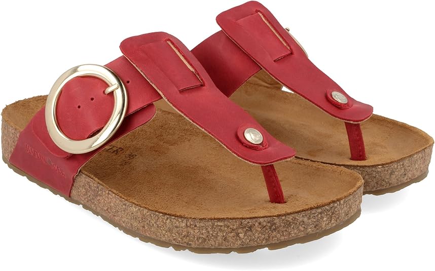 haflinger round buckle corinna women's | red