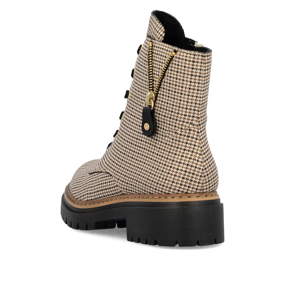 rieker 72617 pearl women's | beige-schwarz/schwarz