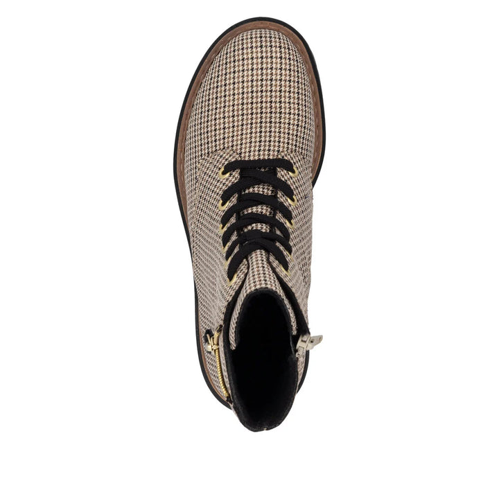 rieker 72617 pearl women's | beige-schwarz/schwarz