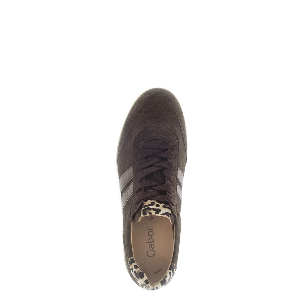 gabor retro sneaker women's | dark brown
