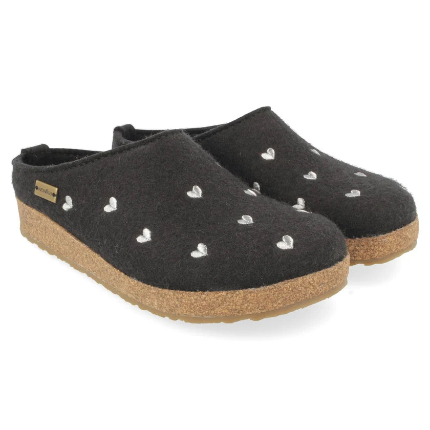 haflinger grizzly cuoricini women's | black