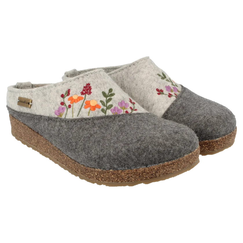 haflinger grizzly flower garden women's | grey