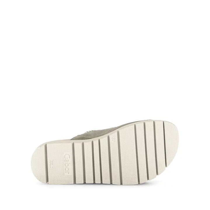 gabor two strap buckle sandal | olive