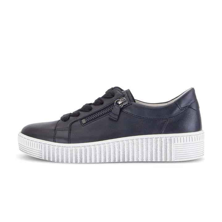 gabor sneaker zip women's | white/blue