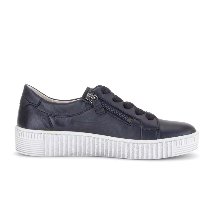 gabor sneaker zip women's | white/blue