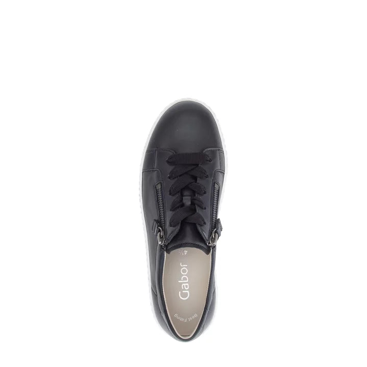 gabor sneaker zip women's | white/blue