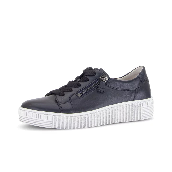 gabor sneaker zip women's | white/blue