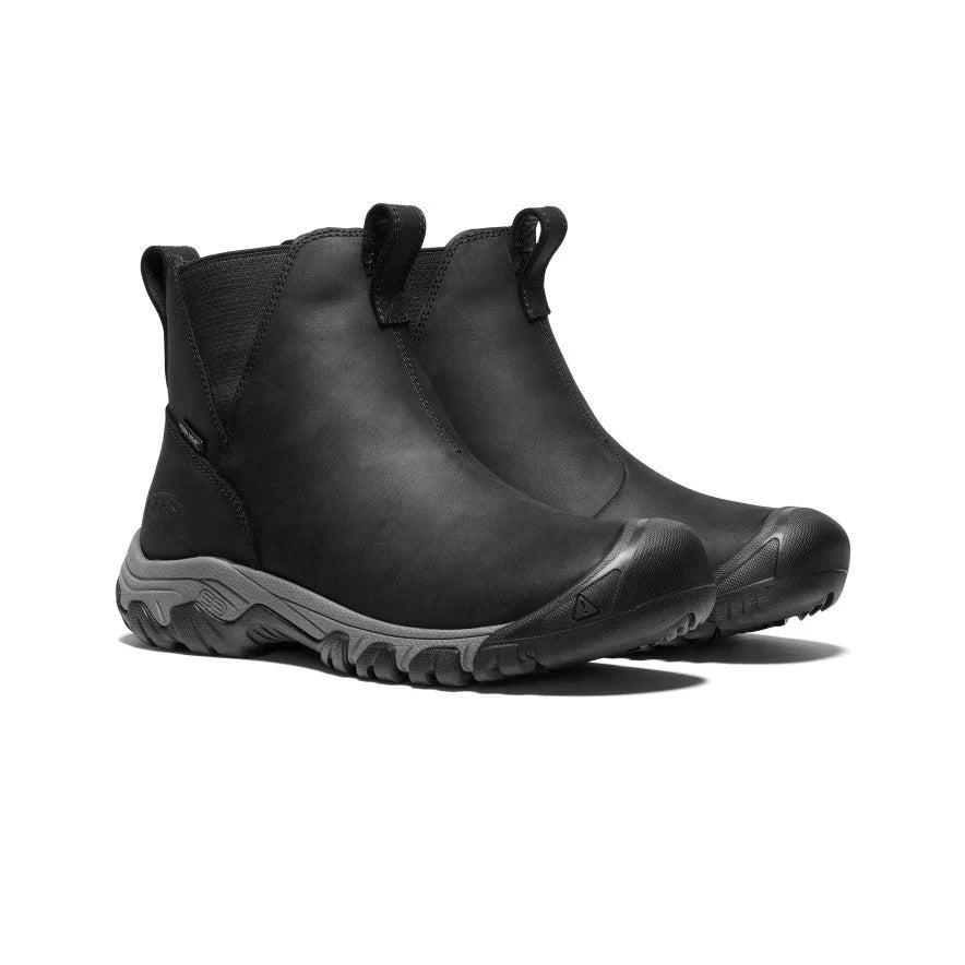 keen greta waterproof chelsea women's | black/steel grey