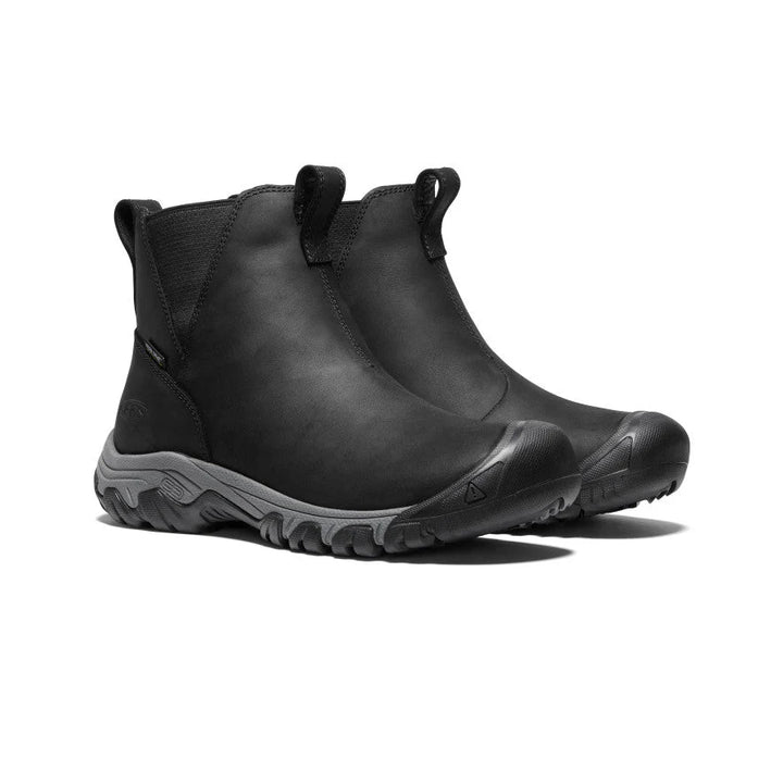 keen greta waterproof chelsea women's | black/steel grey