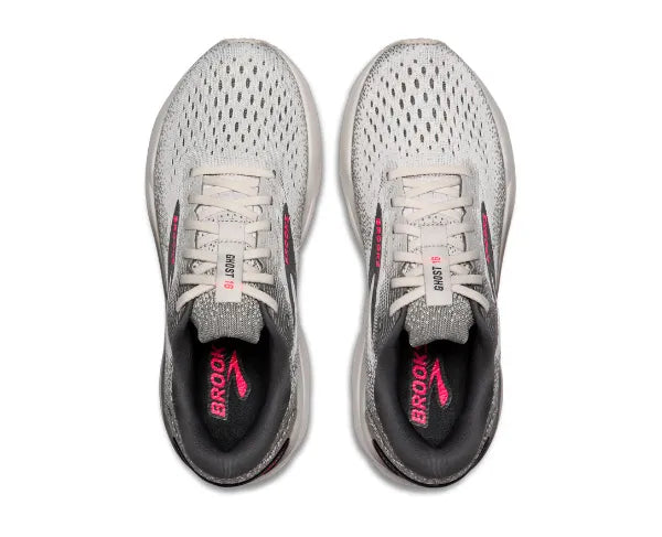 brooks ghost 16 women's | grey/gargoyle/pink