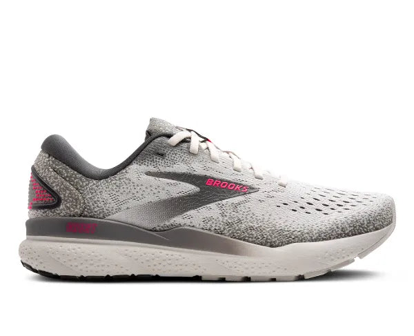 brooks ghost 16 women's | grey/gargoyle/pink