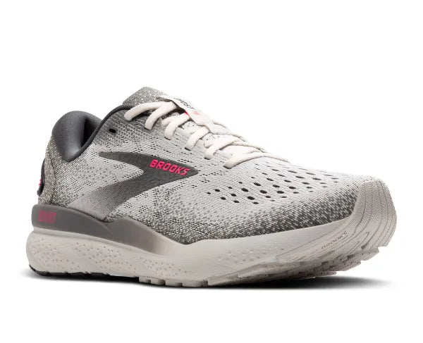 brooks ghost 16 women's | grey/gargoyle/pink