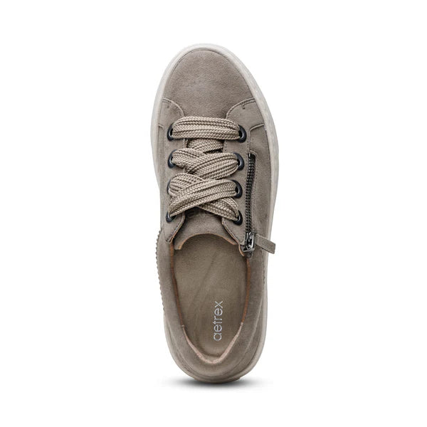 aetrex aubrey arch support platform women's | taupe