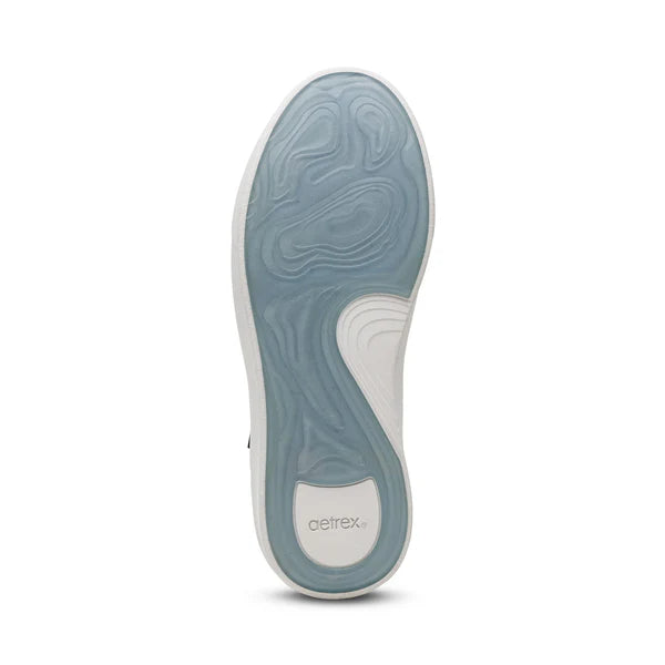 aetrex leigh arch support platform women's | black