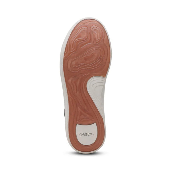 aetrex gianna arch support platform women's | taupe