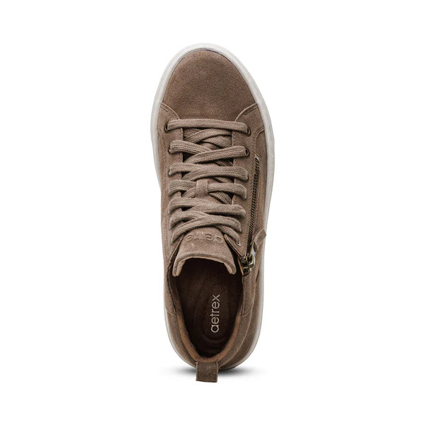 aetrex gianna arch support platform women's | taupe