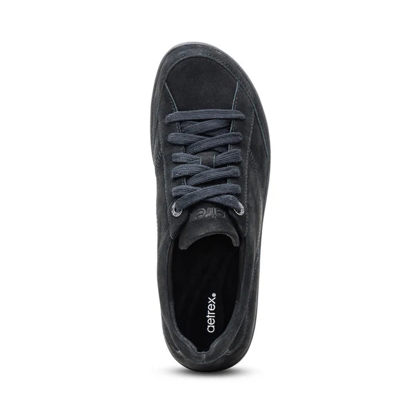aetrex dahlia lace up oxford women's | black