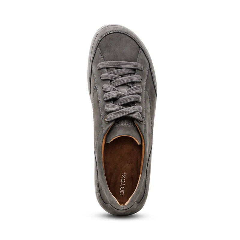 aetrex dahlia lace up oxford women's | charcoal