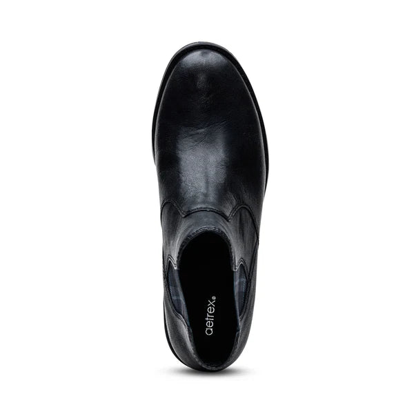 aetrex kaylee arch support chelsea women's | black