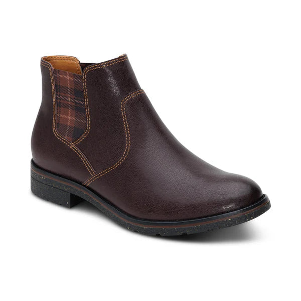aetrex kaylee arch support chelsea women's | dark brown