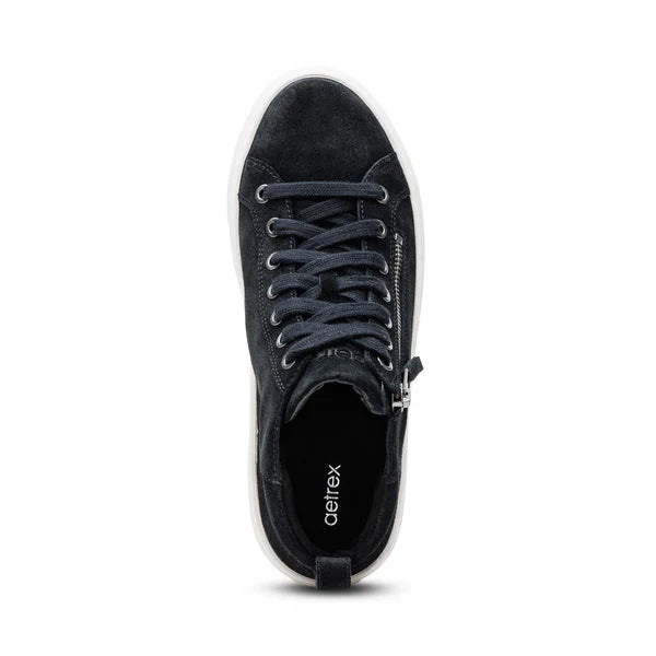 aetrex gianna arch support platform women's | black