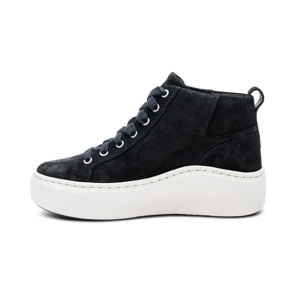 aetrex gianna arch support platform women's | black