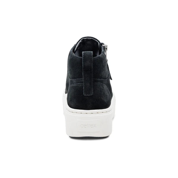 aetrex gianna arch support platform women's | black