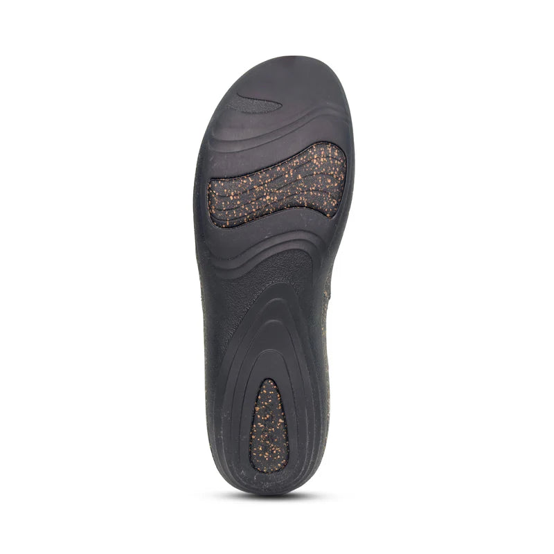 aetrex cammie arch support sweater boot women's | black