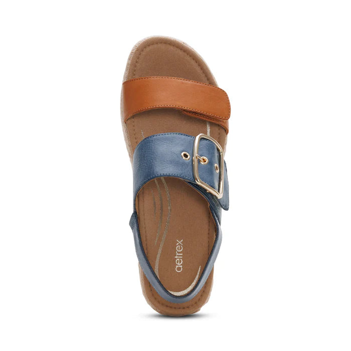 aetrex vania arch support women's | hazy blue