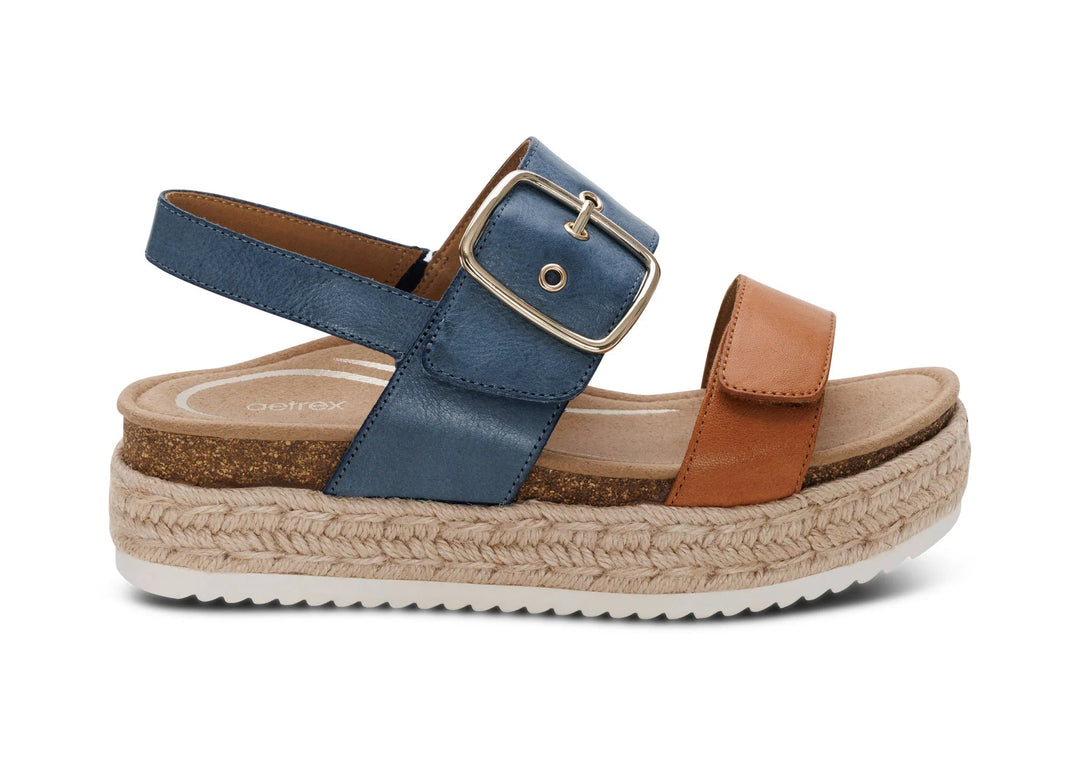 aetrex vania arch support women's | hazy blue