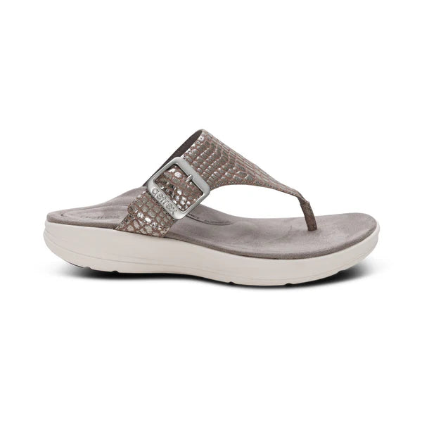 aetrex donna women's | pewter metallic