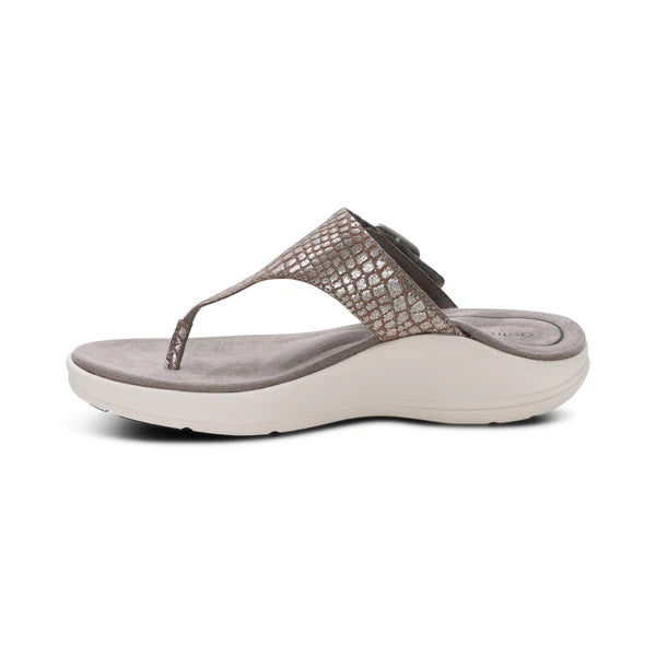 aetrex donna women's | pewter metallic