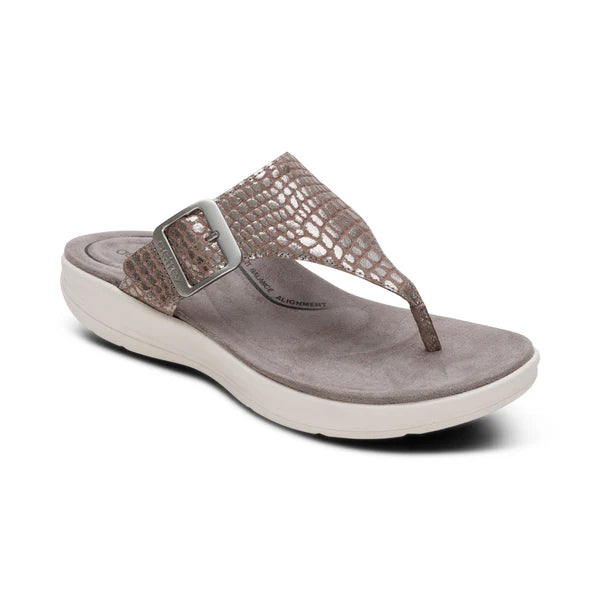 aetrex donna women's | pewter metallic