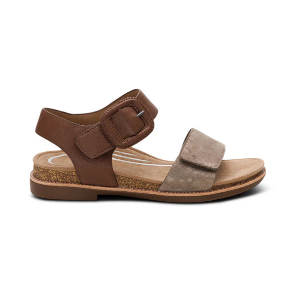 aetrex claire quarter strap women's | taupe multi