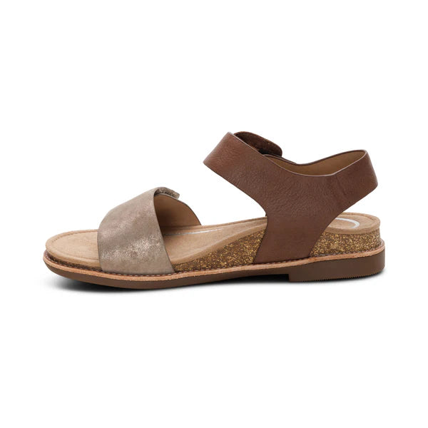 aetrex claire quarter strap women's | taupe multi