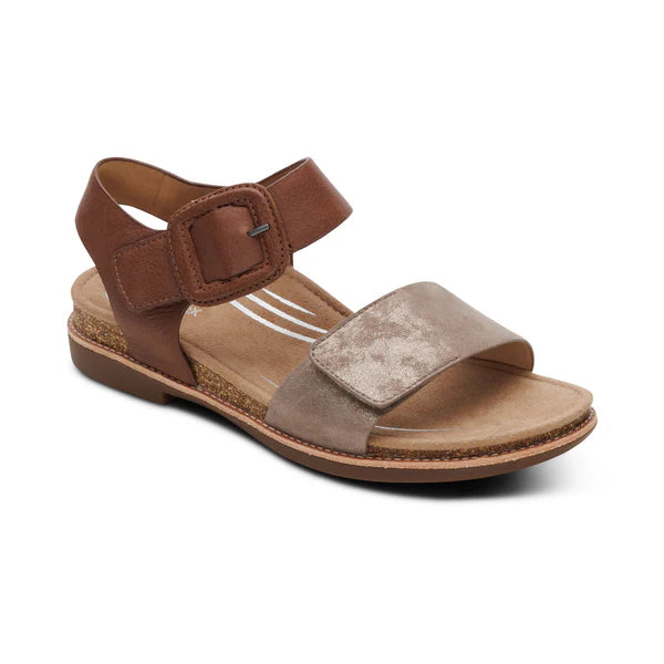 aetrex claire quarter strap women's | taupe multi