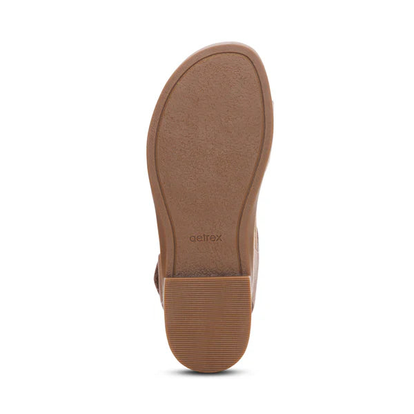 aetrex claire quarter strap women's | taupe multi