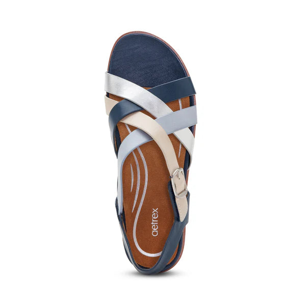 aetrex carmen women's | navy multi