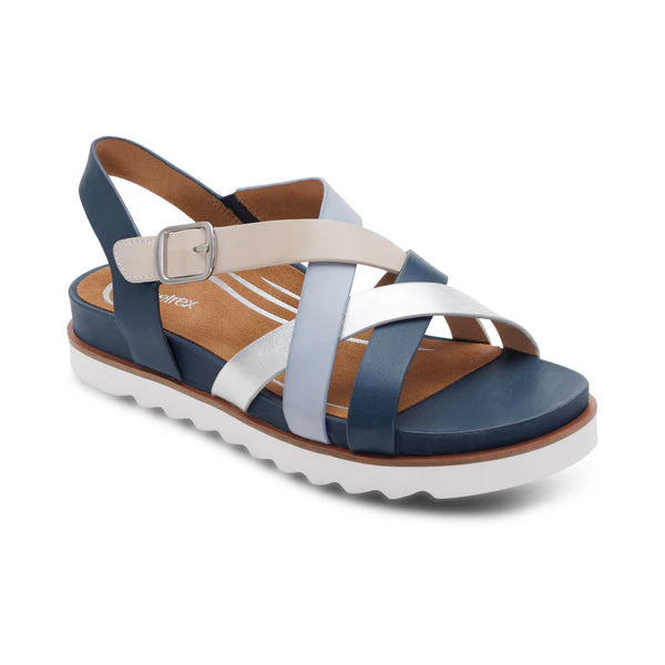 aetrex carmen women's | navy multi